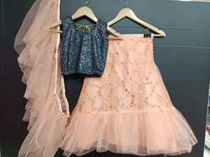 Lehenga choli-Blusa tradicional de diseñador para niñas, blusa masculina de estilo indio con costura completa, venta al por mayor - Product Image 2