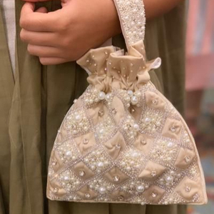 NEW---STUNNING--POTLI--BAGS WITH-BEAUTIFUL--EMBELLISHED WITH ZARDOZI FOR WORK-PARTY & <b>WEDDING</b>---2021... - Product Image 1
