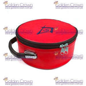 High Quality Wholesale Freemason Red Cap <b>Case</b> <b>Masonic</b> Regalia Leather Supply - Product Image 6