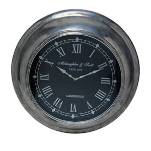 Reloj de Pared Redondo de Aluminio Fundido Estilo Cambridge con Esfera Negra, Reloj Redondo Moderno para Decoración del Hogar, Reloj Antiguo a Bajo Precio - Product Image 1
