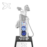 Trophée de golf en fer chromé sur mesure Crystocraft, gravé au laser UV, impression sérigraphique, art populaire, sport, Europe
