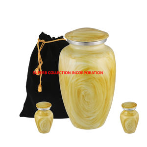 Urna de cremación de aluminio de estilo americano, recuerdo temporal para cenizas de adultos, estilo de bolsa de Metal Interior de terciopelo - Product Image 2