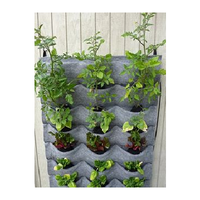 Jardinière murale verticale, sac de culture pour plantes avec 9/15/27 poches pour la culture de plantes herbacées, de plantes succulentes, de plantes artificielles