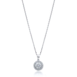 Colgante elegante de Plata de Ley 925 con forma de diamante para mujer, joyería turca hecha a mano, venta al por mayor - Product Image 1