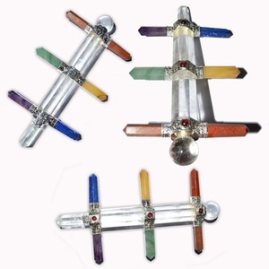Natural Healing <b>Crystal</b> Quartz Chakra Wand Semi-Precious Stone <b>Crafts</b> Product - Product Image 1