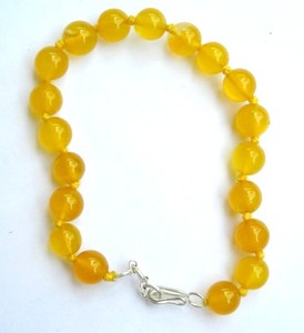 Healing Gemstone Yellow Onyx Round <b>Beads</b> <b>Bracelets</b> - Product Image 1