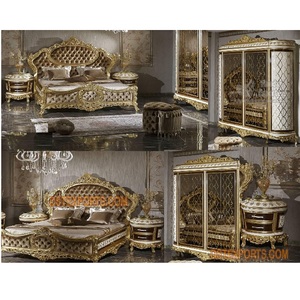 Muebles de dormitorio de estilo europeo, tamaño King y Queen, de lujo real para el hogar, novedad - Product Image 1