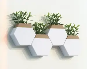 Plantador de Parede moderno Conjunto Pequeno indoor plantadores cubo geométrica