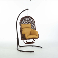 Chaise suspendue moderne en forme d'œuf, éco-responsable, avec coussin en mousse de couleur personnalisable et structure en acier, idéale pour patio, salle de sport et école - Meilleure vente 2021