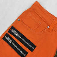 Vente en gros, vêtements décontractés pour hommes, mode, pantalon de motard extensible, Slim, Logo personnalisé