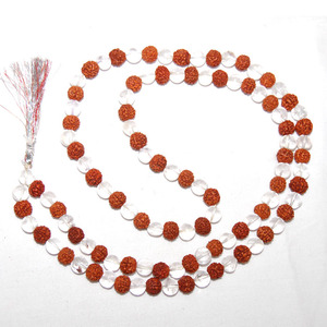 Mayorista de cristal de cuarzo y Rudraksha Mala | De cristal de cuarzo y Rudraksha Mala - Product Image 1