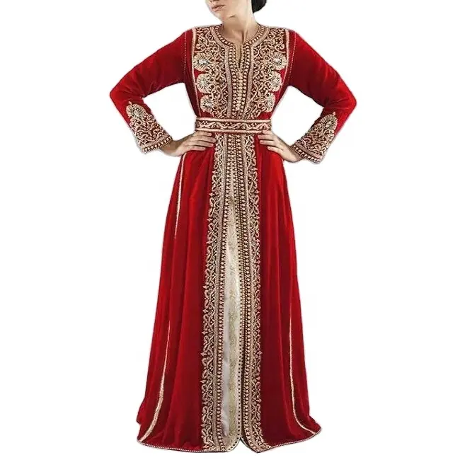 חדש מקרית ויפה אדום שיפון העבאיה קפטן/חדש מדהים אבן עבודת קפטן עבור אפריקאי גבירותיי שמלת נשים