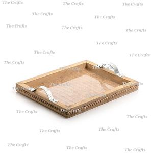 Plateau de service en bois et en verre en vrac avec plateau de chocolat à Dessert de vaisselle d'hôtel à domicile de qualité supérieure - Product Image 1