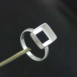 Top Seller for 925 Sterling Silver Bezel Cup Metal Casting Finding 14 MM Square Shape Collet Without Gemstone Ring Fine Jewelry - Product Image 2
