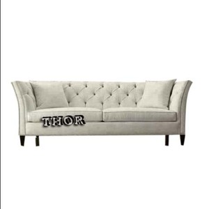 Conjunto de sofás de madera náutica tallada por secciones para el hogar, sala de estar, casa de granja, muebles blancos, decoración del hogar - Product Image 2