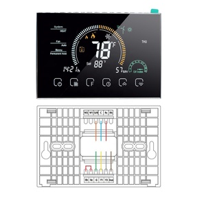 24 Vac Home Black touch wifi thermostat de <span class=keywords><strong>climatiseur</strong></span> programmable thermostat intelligent à un ou plusieurs étages pour four - Product Image 1