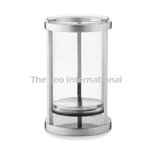 Iron Metal and <b>Grey</b> Color Luxury Design with Protective Glass Home Decoration <b>Candle</b> Holder Wholesale Rate - Product Image 2