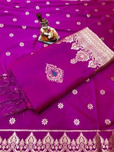 Pure Zijde Weven Werk Sari 'S Met Blouse Stuk/Banarasi <span class=keywords><strong>Saree</strong></span>