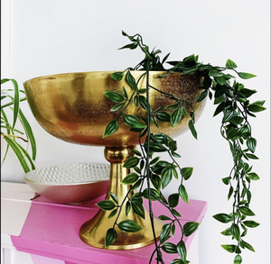 ชามกลมอะลูมิเนียมคุณภาพสูงเคลือบทองพร้อมฐานกลมสำหรับเสิร์ฟซุปและก๋วยเตี๋ยว - Product Image 3