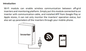 โมดูล WIFI สำหรับอินเวอร์เตอร์ MPP Solar PIP Series รุ่นเฉพาะ รองรับการตรวจสอบผ่านแอป WatchPowr บนสมาร์ทโฟน รุ่น LV6048 สีดำ น้ำหนัก 0.5 กิโลกรัม - Product Image 4