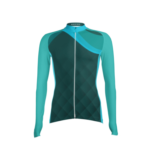 Camiseta de Ciclismo de diseño personalizado, ropa deportiva de manga larga con logotipo personalizado, impresión por sublimación, Top con cremallera completa - Product Image 1