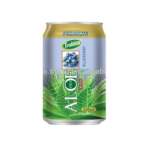 Trobico brand from Vietnam Manufacturer 330ml Premium Fresh Aloe Vera Drink with Blueberry flavor