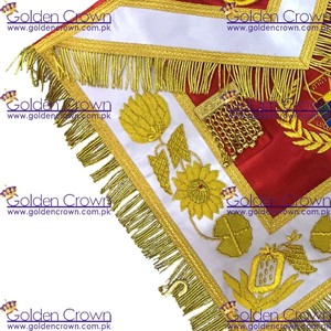 Past High Priest Apron, Royal Arch Apron Hand Embroidered PHP | Masonic Regalia Apron Supplier - Product Image 3