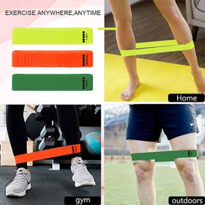 Bandes de résistance en tissu de coton avec Logo personnalisé imprimé, 3 bandes bottin pour la hanche, ensemble de Fitness, 2020 - Product Image 4