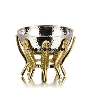 Fournisseurs en gros de dernières branches de créateurs bol en métal et support à gâteau bols de décoration de service en métal pour la maison utilisation de fête de mariage - Product Image 4