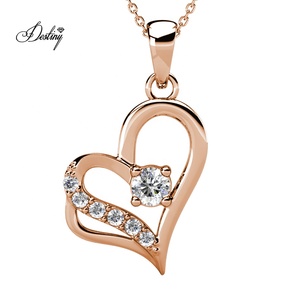 <span class=keywords><strong>Collana</strong></span> di cristallo <span class=keywords><strong>cuore</strong></span> amore impreziosita da cristalli Swarovski gioielli dasini argento 925 donna <span class=keywords><strong>collana</strong></span> - Product Image 5