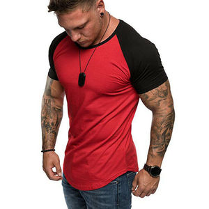 T-shirt manches courtes pour hommes, couleur unie, Slim, pour la musculation, avec impression personnalisée - Product Image 6