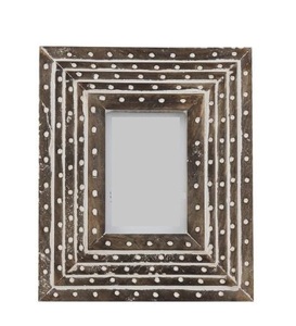 Antique Wood Resin Inlay Rectangle Photo Frame With Back Stand Wall Decor Picture Frame Customize Wood Hot Classic Bag Print OEM - Product Image 1