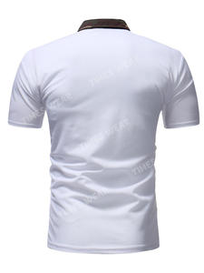 Camiseta hecha a medida para hombre, camiseta antiarrugas de alta calidad, ajustada, 100% algodón, jersey de secado rápido, manga corta, solapa con estampado sólido - Product Image 2