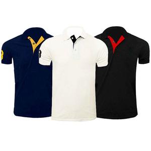 T-shirts polo imprimés avec logo personnalisé pour hommes, coton de haute qualité, sublimation, coupe surdimensionnée, col court, design doux - Product Image 5