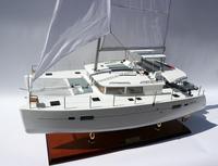 Modèle de bateau en bois LAGON 440 Catamaran, artisanat peint de haute qualité, style nautique, livraison rapide, fabriqué au Vietnam, décoration intérieure