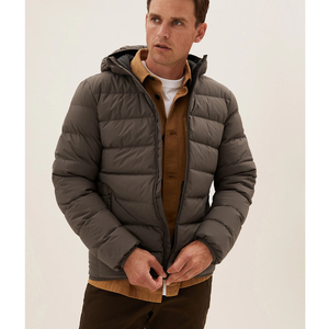 High Quality Men's Winter Padded Puffer Bomber Jacket Hooded Waterproof Factory Direct <b>Heated</b> Nylon/Cotton Bubble <b>Coat</b> OEM - Product Image 4