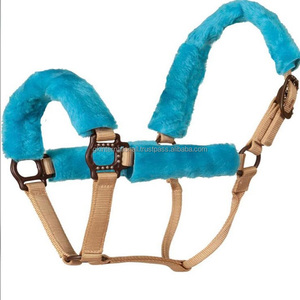Col licou en Nylon pour cheval rembourré, en fourrure de vison, fabriqué en inde, multicolore, licou de cheval, fait sur mesure - Product Image 1