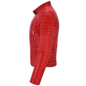Chaqueta de cuero Pu para mujer, chaqueta de cuero de alta calidad - Product Image 3