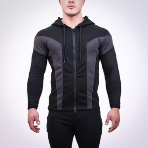 EVERGLOW-Sudadera con capucha para gimnasio para hombre en color negro, venta al por mayor, personalizada, de algodón polar básico, liso, teñido, con cremallera, capucha - Product Image 1