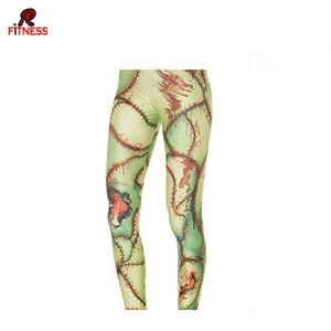 Legging de fitness pour femme de qualité supérieure, taille haute élastique, pantalon de yoga mi-long, avec logo par transfert thermique, vêtements de sublimation - Product Image 5