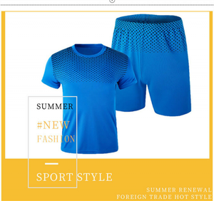 Conjuntos de pantalones cortos personalizados para hombre, camiseta de manga corta para fitness, conjunto de ropa de dos piezas para correr, venta al por mayor de fábrica - Product Image 5
