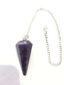 ACHETER EN VRAC TOP VENTE EN GROS CRYSTAL LÉPIDOLITE PENDULE POUR MÉTHAPHYSIQUE REIKI GUÉRISON ÉNERGIE DIVINE DOWSING PENDULES EN PIERRE - Product Image 3