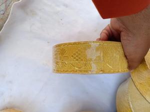 Gold Mylar Lace Eco-Friendly Camouflage Pattern Luxury Style Metallic Thread Decorative Craft Embroidery <b>Material</b> for Home - Product Image 4