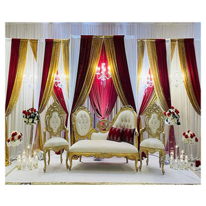 ชุดโซฟาสำหรับงานแต่งงานสไตล์ฝรั่งเศส พร้อมเก้าอี้ สำหรับเจ้าบ่าวเจ้าสาว เฟอร์นิเจอร์เวทีงานเลี้ยงฉลองแต่งงานสุดหรู งานฝีมือ ชุดโซฟาเวทีงานแต่งงาน แคนาดา - Product Image 1