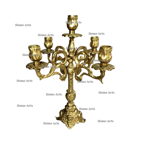 Magnifique candélabre en aluminium couleur or, design fabuleux, 2 bras, qualité supérieure, à prix avantageux. - Product Image 6