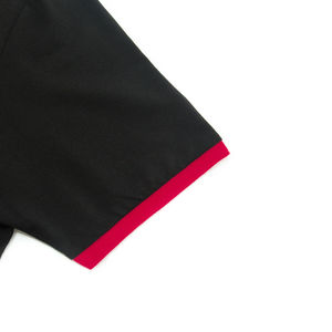 Polo de manga corta para hombre, Camisa de algodón de retales con logotipo personalizado bordado, color bloque - Product Image 5