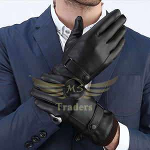 Gants de moto unisexes antidérapants pour hommes, en cuir, taille parfaite, à la mode, écran tactile pour doigts chauds, de haute qualité - Product Image 4