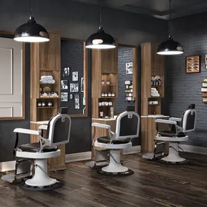 Negozio di barbiere sedia in attesa negozio di barbiere | Sedie per la vendita | Bella salone di lavoro fornitore di mobili