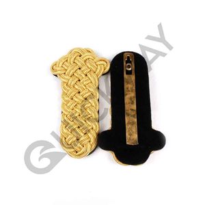 Correas de hombro cómodas charreteras de color dorado personalizadas para uniformes con espalda negra Popular para muchos usos - Product Image 1