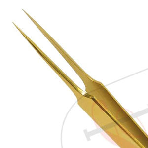 Pinzas de aislamiento de acero inoxidable, servicio OEM ODM, personalizadas, con aguja, nariz, recta, Etiqueta Privada - Product Image 3